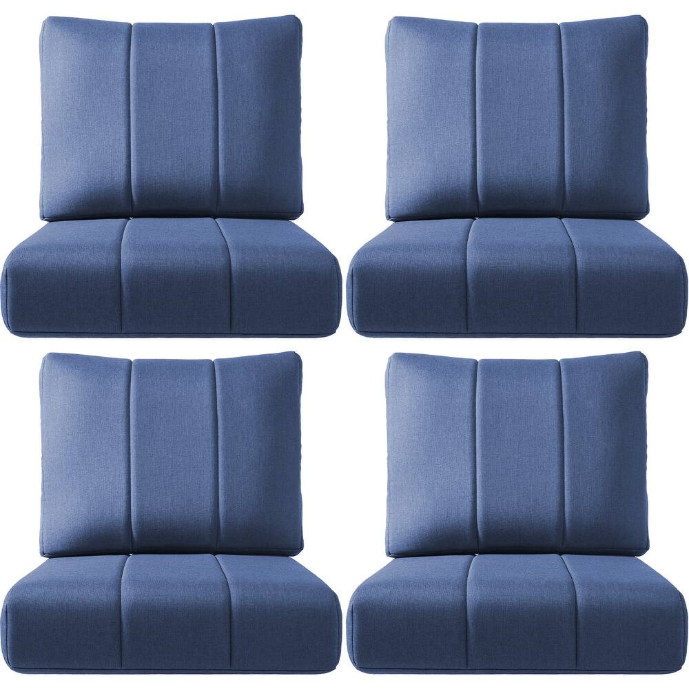 Ivora 24" W x 24" D x 6" T Water & Fade Resistant Outdoor Lounge Chair Replacement Cushion Set