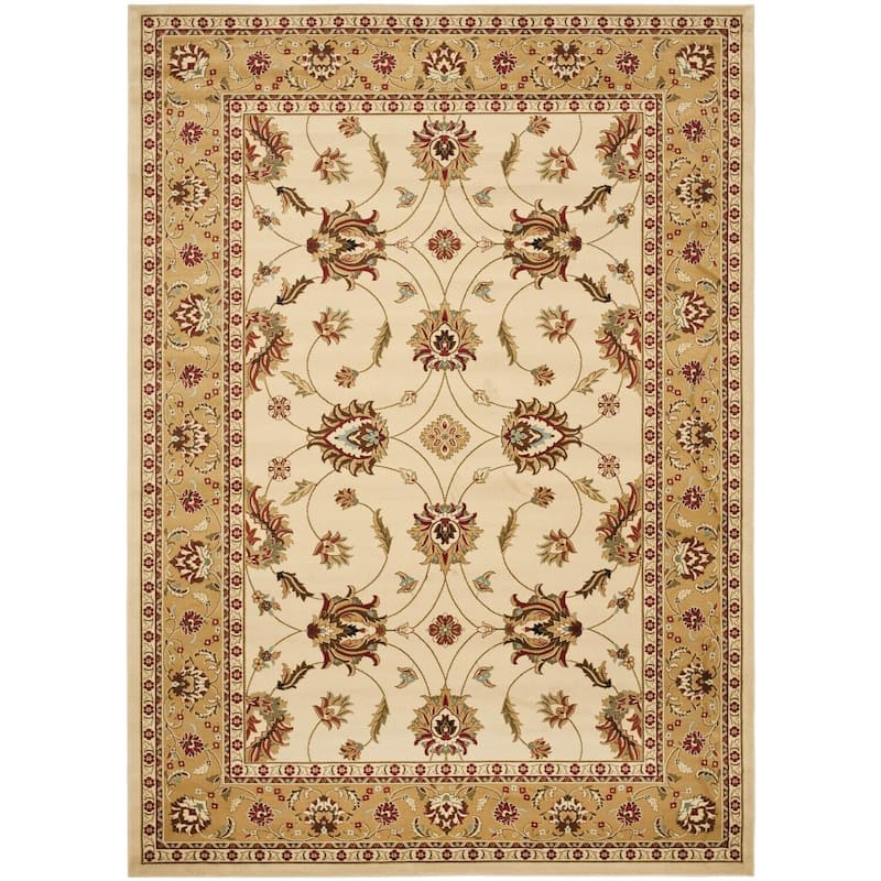 Large Rectangle Area Rug - Ivory Beige Home Decor - 8x11 Polypropylene Floor Rug - 132 x 96