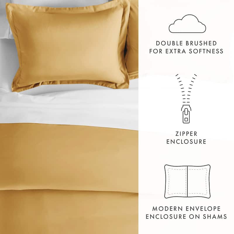 Soft Essentials Oversized 3-piece Microfiber Duvet Cover Set