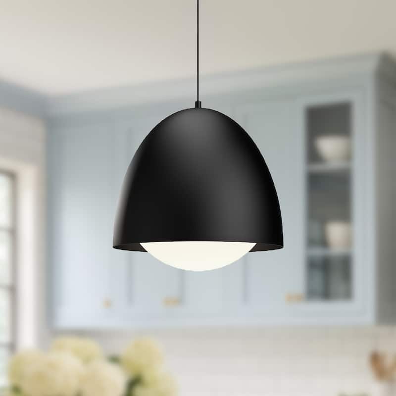 Alora Lighting PD529116OP Kenji 16" Wide Pendant with Opal Glass Shade