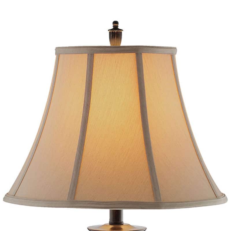 Elk Home Tempe Antique Mercury With Beige Softback Shade Table Lamp
