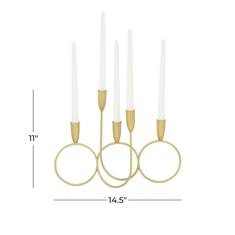 CosmoLiving by Cosmopolitan Gold Metal Candelabra