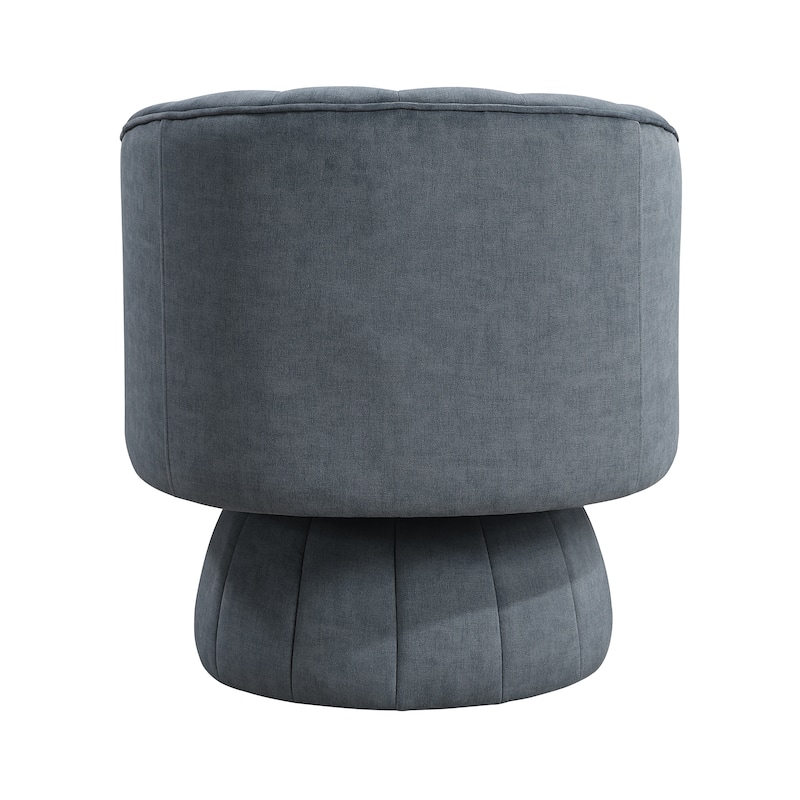 Briar 27.5" Velvet Swivel Chair - 360-Degree Metal Swivel Base