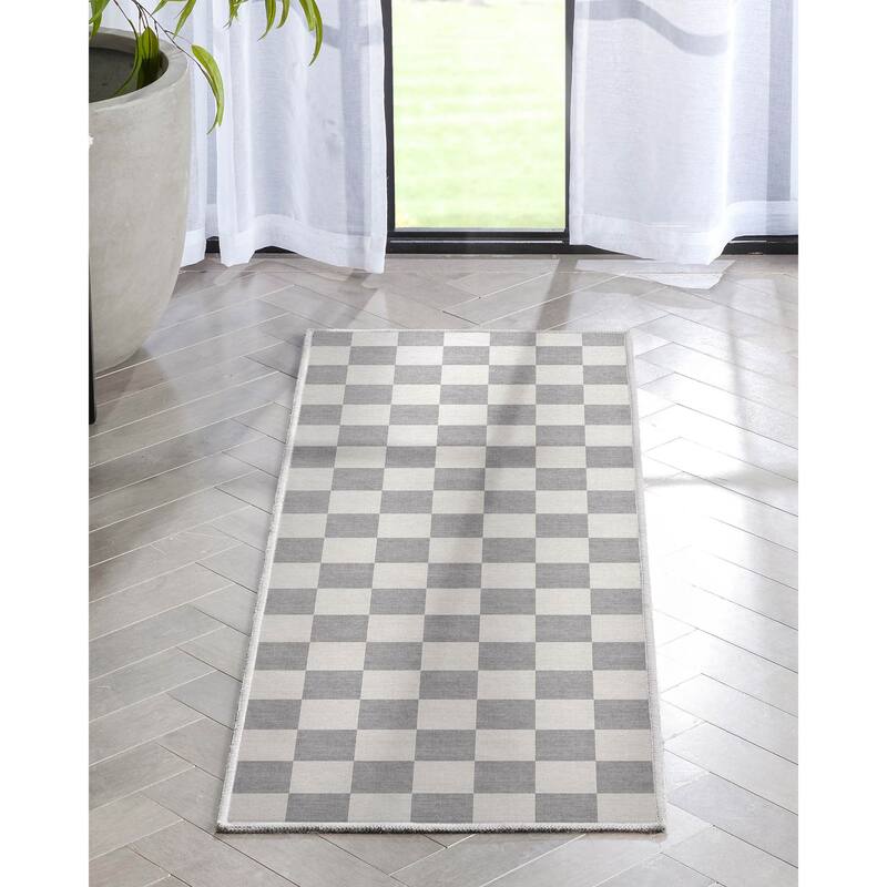 Well Woven Apollo Square Modern Geometric Flat-Weave Area Rug