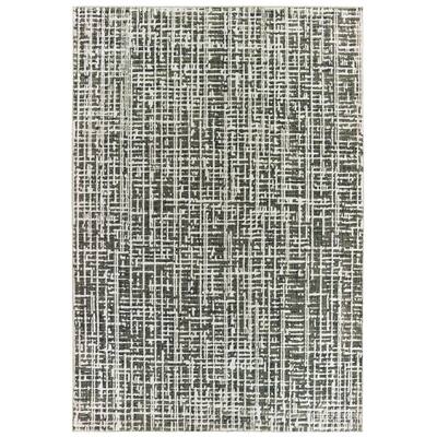 Strick & Bolton Cervetto Grey/ Ivory Distressed Stripe Area Rug
