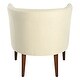 preview thumbnail 8 of 16, Modern Club Chair with Button-Tufted Back & Tonal Piping - Contemporary Upholstered Tub Chair with Sturdy Birch Wood Legs