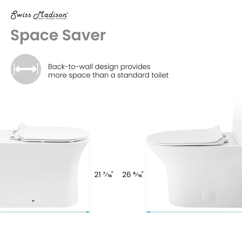 Swiss Madison SM-WT520 Cascade Wall Mounted Elongated Toilet Bowl Only