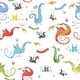 preview thumbnail 1 of 2, Galerie Wallcoverings Tiny Tots 2 Dragons Non-woven Matte Wallpaper Roll 33 feet x 21 inches - Green/Red/Blue