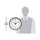 preview thumbnail 5 of 4, Walnut Finish Brown Simple 14 inch Wall Clock by Infinity Instruments - 14 x 2 x 14
