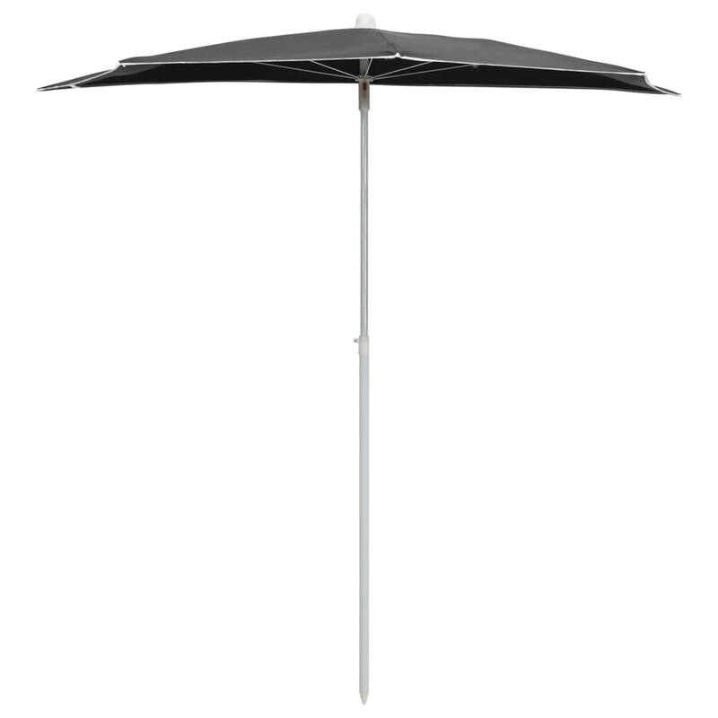 70.9"x35.4" Garden Half Parasol with Pole 8 Colors