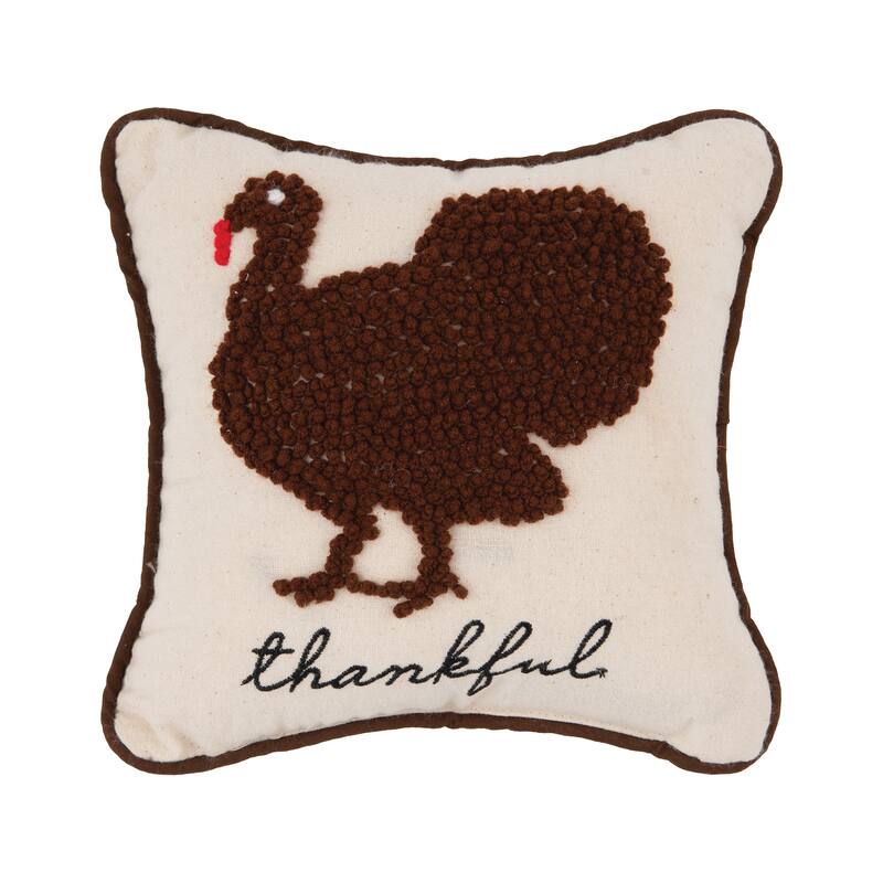 Thankful French Knot Throw Pillow