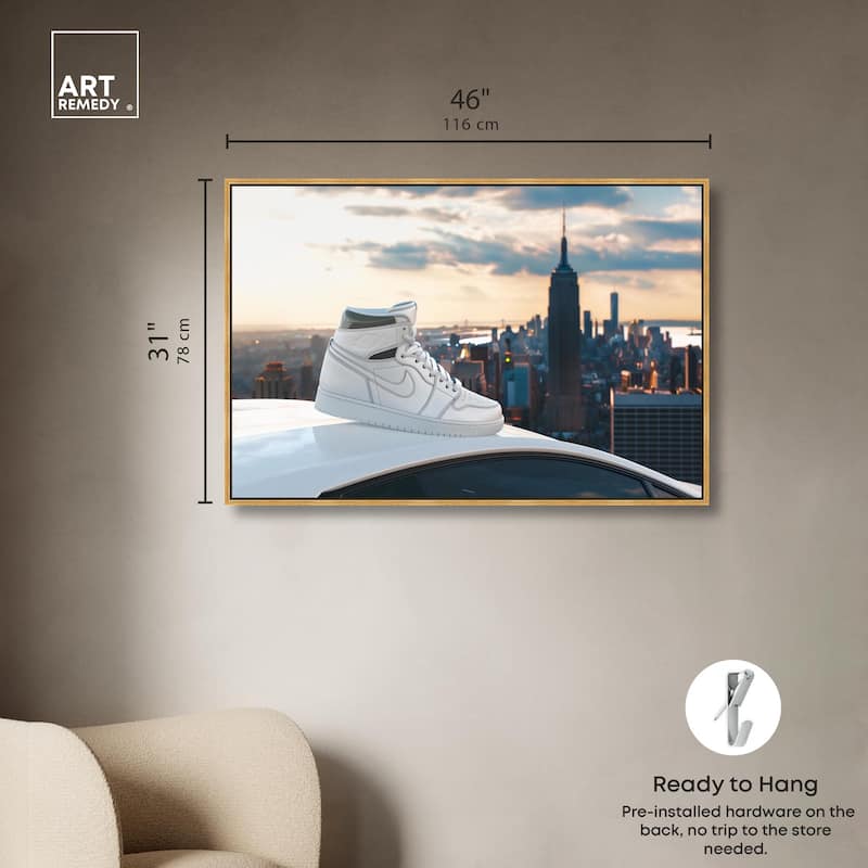 City Car and Sneakers Canvas by Art Remedy