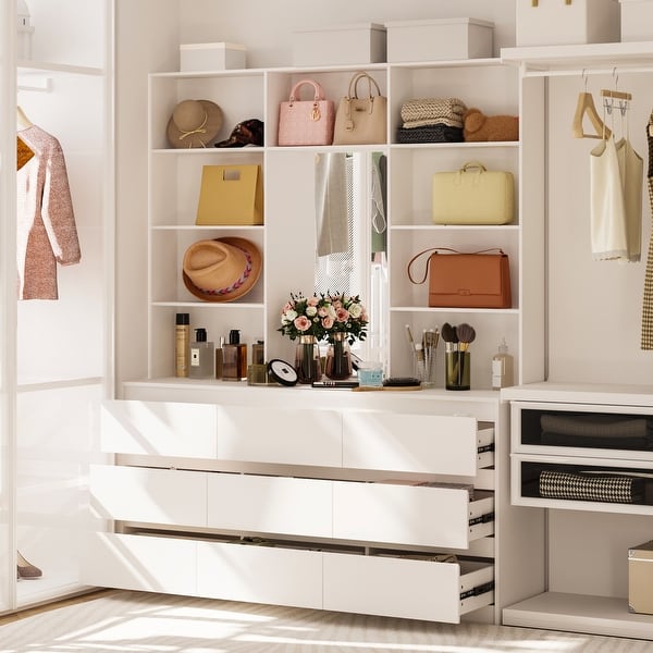 dresser design T4TREAM 6-Drawer Fluted Design, with Gold Accents (Natural Oak) : Home & Kitchen Each drawer features oil rubbed bronze hardware and soft close slides. 9-Drawer Storage Dresser w/Mirror and