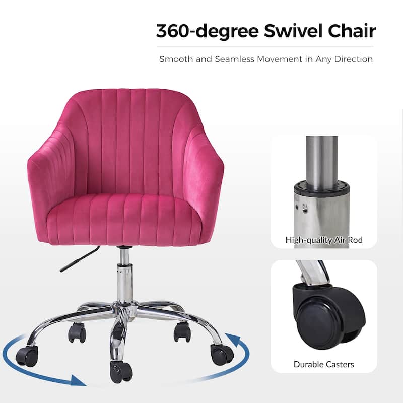 Gerhard Modern Velvet Task Chair - 360 Degree Swivel by HULALA HOME