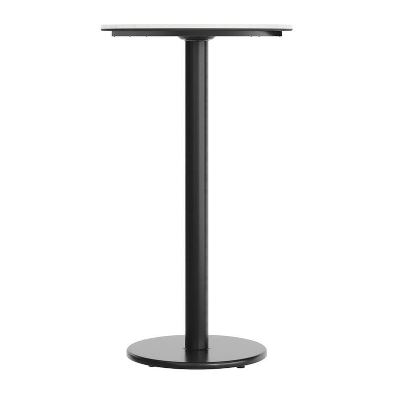 Commercial HPL Tabletop with Bar Height Round Base