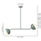 preview thumbnail 9 of 11, 39" W Modern Asymmetric Green Pendant for Kitchen Island with Milk Glass Globe Shade - 38.6 in. W x 13.4 in. H x 7.5 in. D