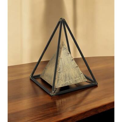 HomeRoots 11" Bronze Metal Hand Painted Modern Abstract Tabletop Sculpture - 8' X '10.5' X '8