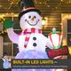 HOMCOM 7.9 ft. Inflatable Snowman Christmas Decoration for Lawn, Fun Christmas Decoration - 64.5"W x 40.5"D x 94.5"H