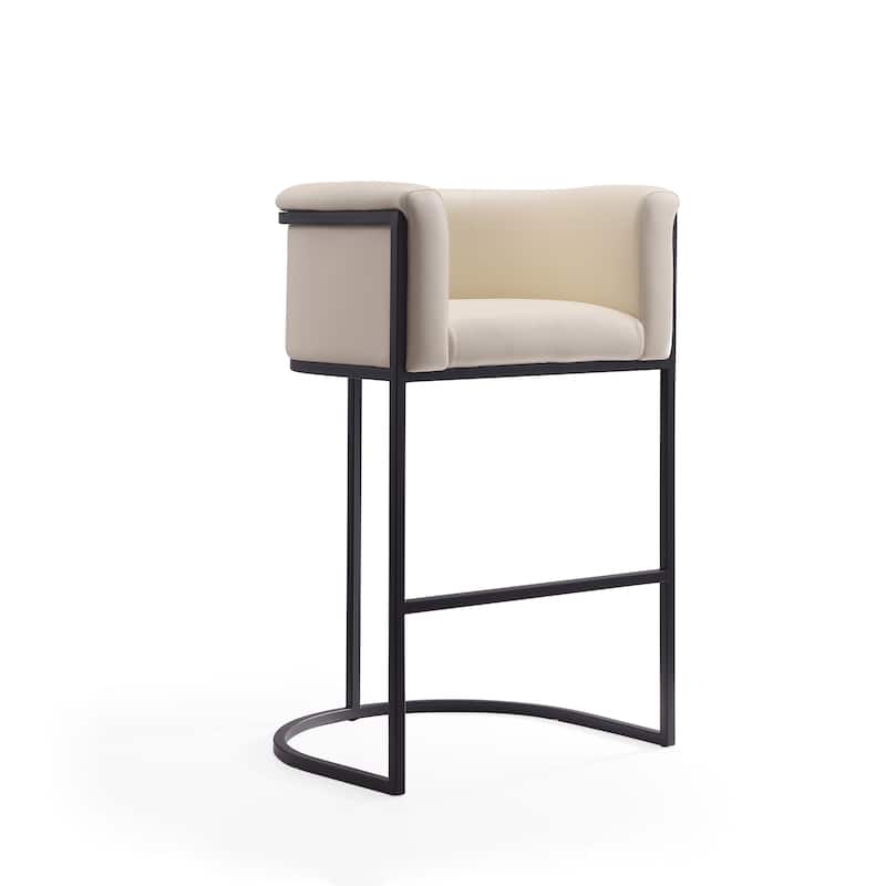 Ceets Leather Contemporary Cosmopolitan Bar Stool - Cream
