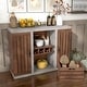 preview thumbnail 10 of 15, Furniture of America Xole 47-in. Rustic 7-shelf Dining Buffet, Sideboard for Dining Room Distressed Walnut