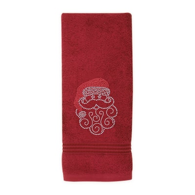 Sparkles Home Rhinestone Santa Hand Towel
