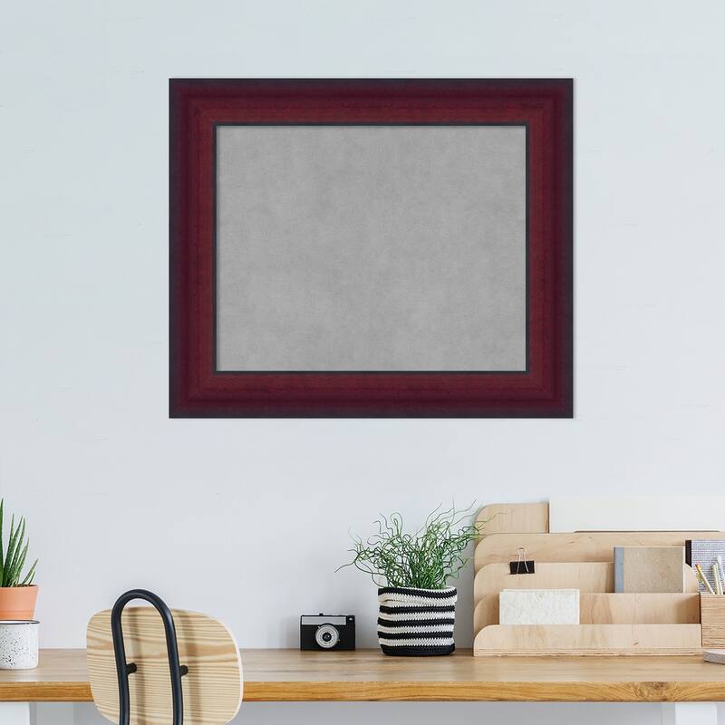 Amanti Art Canterbury Cherry Framed Magnetic Board