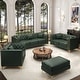 preview thumbnail 21 of 36, GDFStudio - Multi-Size Faux Leather 6-Seat Chesterfield Modular Sofa Set with Metal Trim & 6 Pillows