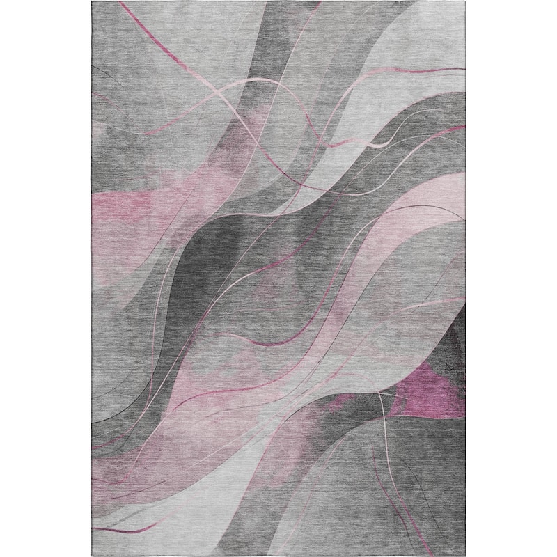 Premium Washable Super Soft Modern Waves Mayfield Rug