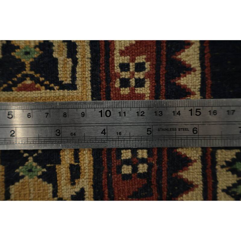 Hand Knotted Oriental 100% Wool Carpet Traditional Tribal Oranges & Rust Bokhara Area Rug - 4' 8'' X 3' 2''