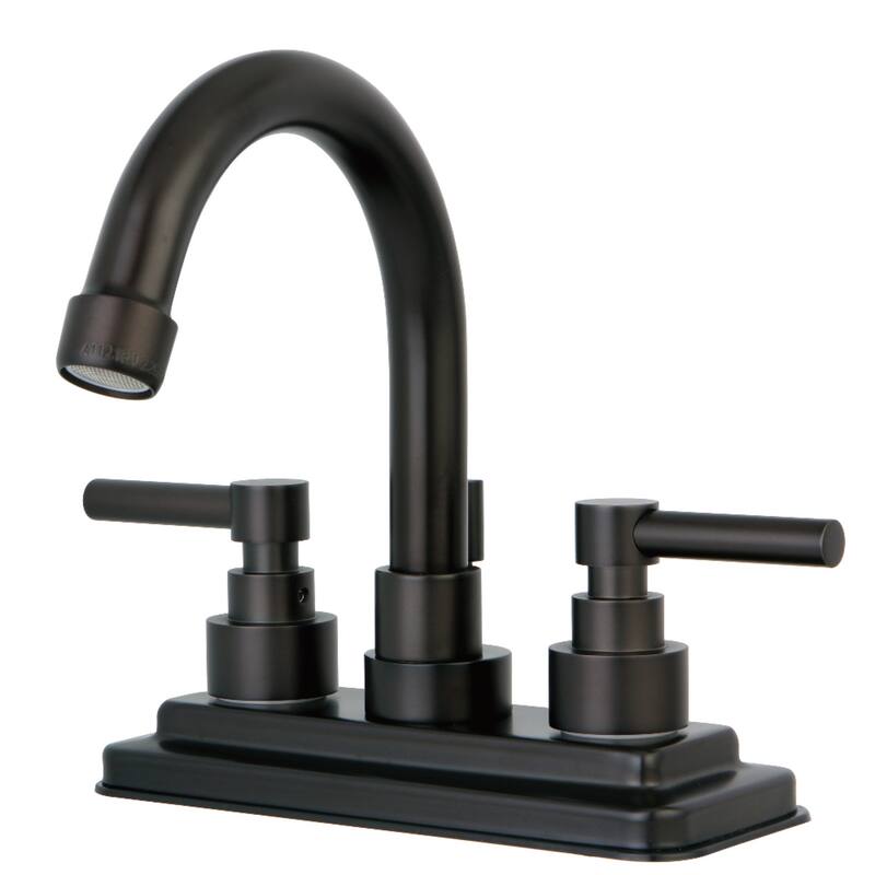 Kingston Brass Elinvar Two-Handle 3-Hole Deck Mount 4 in. Centerset Bathroom Faucet in Oil Rubbed Bronze - Oil Rubbed Bronze