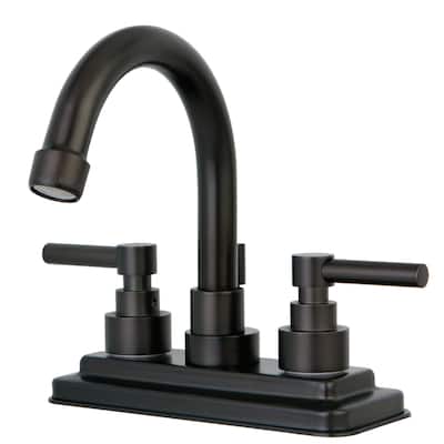 Elinvar Two-Handle 3-Hole Deck Mount 4 in. Centerset Bathroom Faucet in Oil Rubbed Bronze