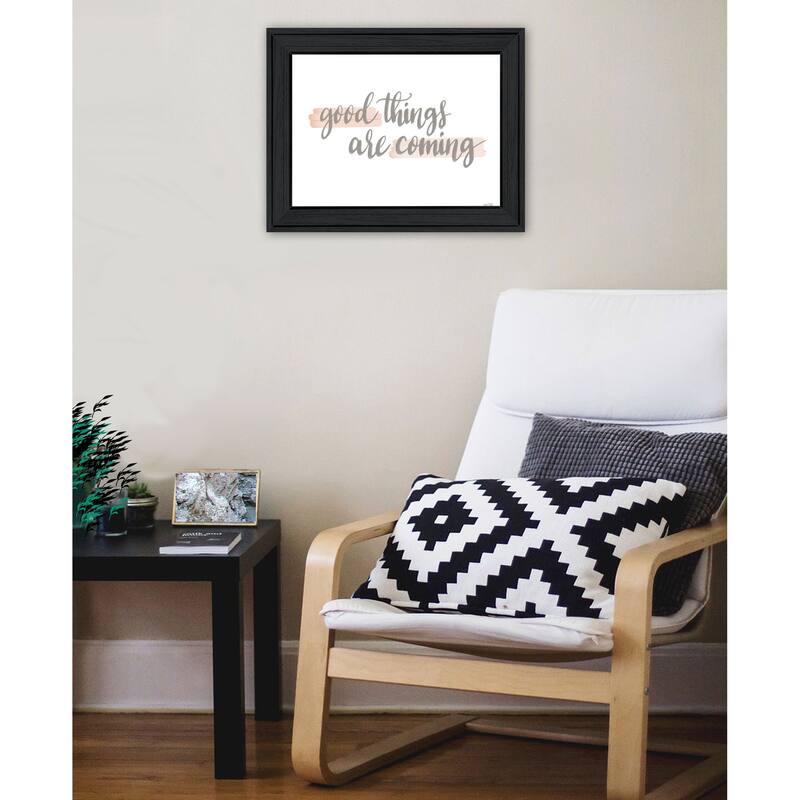TrendyDecor4U Contemporary "Good Things Are Coming" Framed Print Wall Art