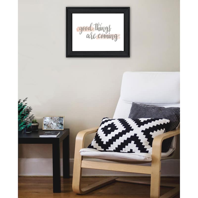 TrendyDecor4U Contemporary "Good Things Are Coming" Framed Print Wall Art