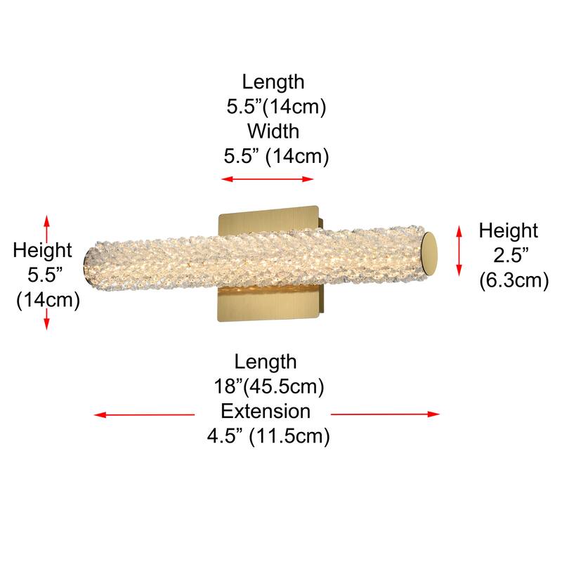 18 inch Adjustable LED Wall Sconce