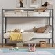 preview thumbnail 29 of 36, Bunk Bed Metal Twin Size Bunk Beds Frame with Ladder & Full-Length Guardrail Heavy Duty Sturdy 2 in 1 Convertible Bunk Bed