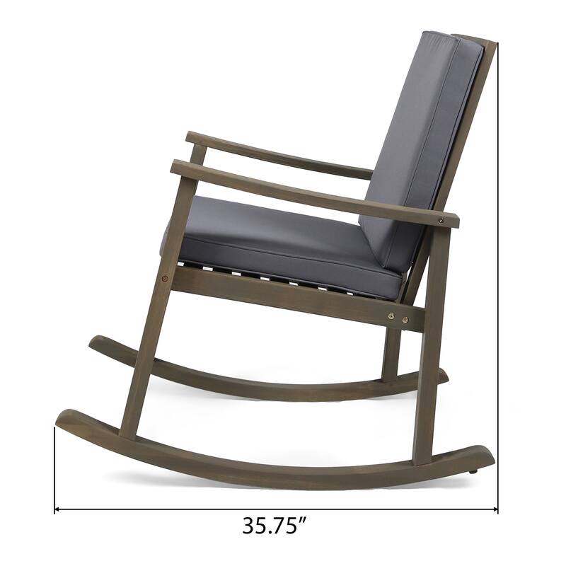 Candel Outdoor Acacia Wood Rocking Chair (Set of 2) by Christopher Knight Home