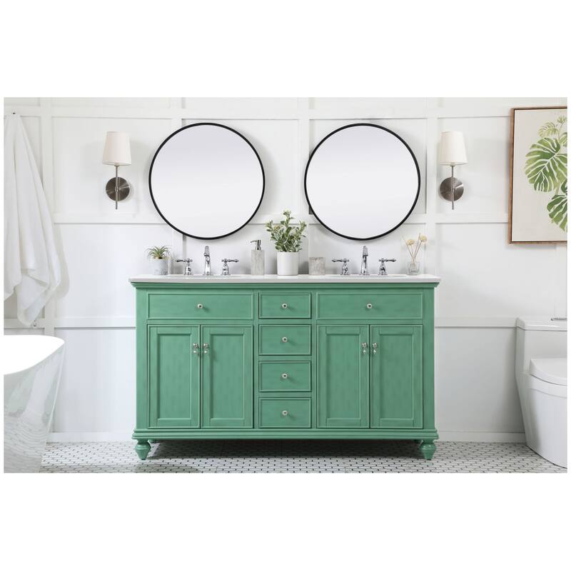 Elegant Lighting VF12360D-VW Otto 60" Free Standing Double Basin