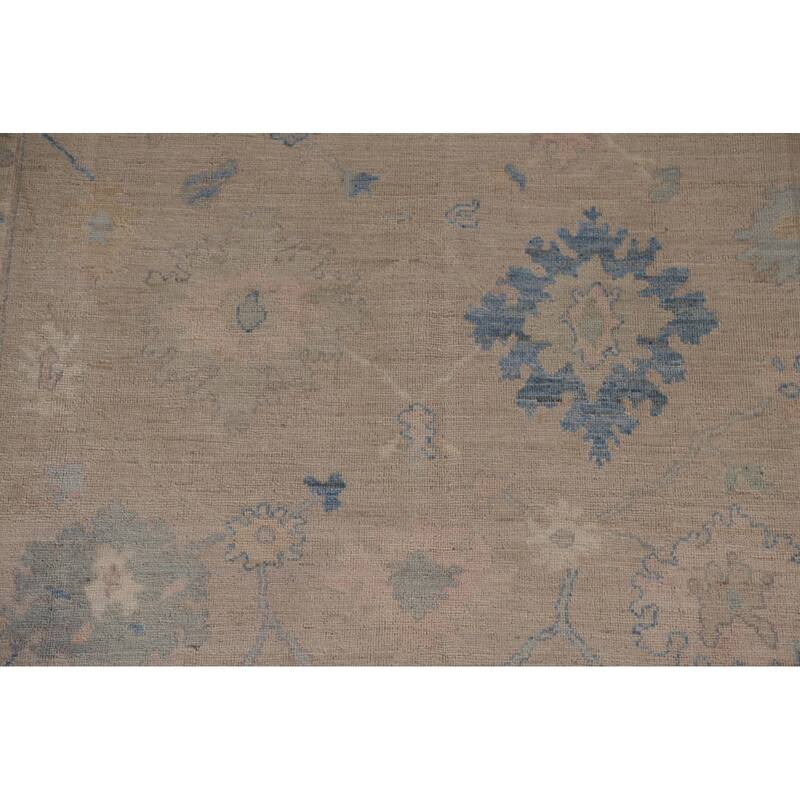 Floral Oushak Oriental Area Rug Handmade Wool Carpet - 8'0"x 10'1"