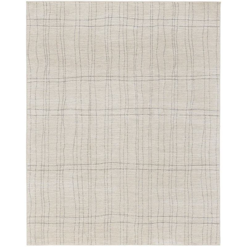 Nourison Santa Cruz Indoor Abstract Area Rug - Grey/Ivory - 7' 10" x 9' 10" - Rectangle