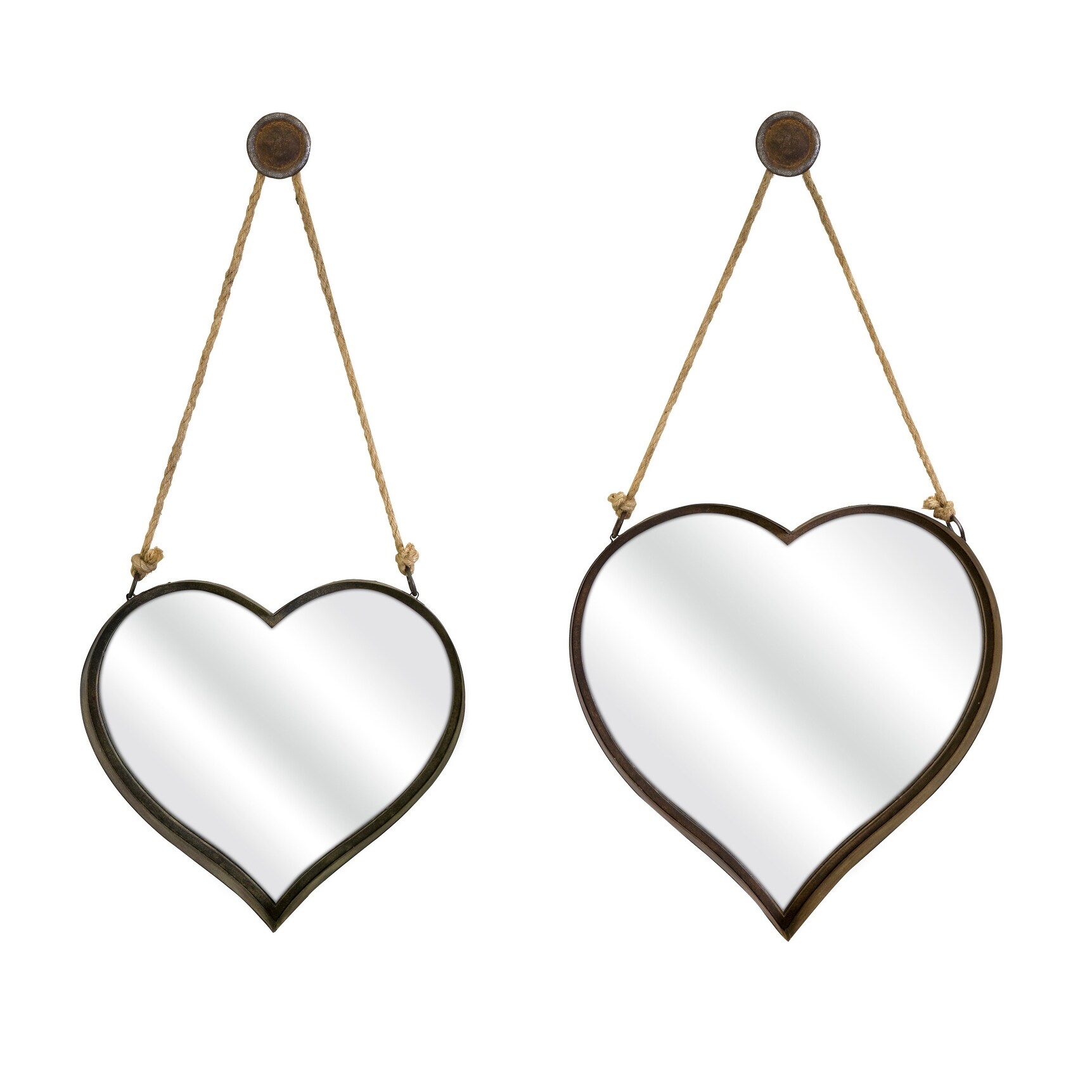 Shop Imax Home 87402 2 20 25 X 20 Heart Shape Wall Mirror Set Of 2 Overstock 16800302
