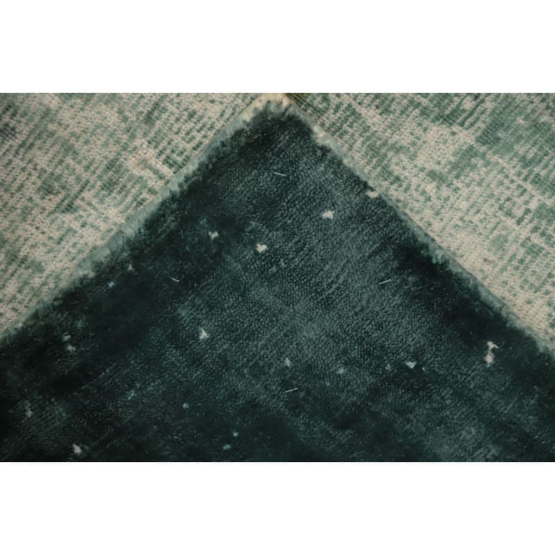 Hand Knotted Oriental Viscose Silk Carpet Modern Pictorial Multi-Colored Abstract Area Rug - 7' 8'' X 5' 7''