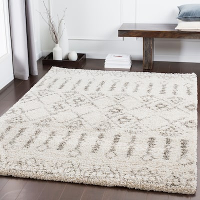 Rory Ivory Boho Shag Area Rug (7'10" x 10'3") - 7' 10" x 10' 3"