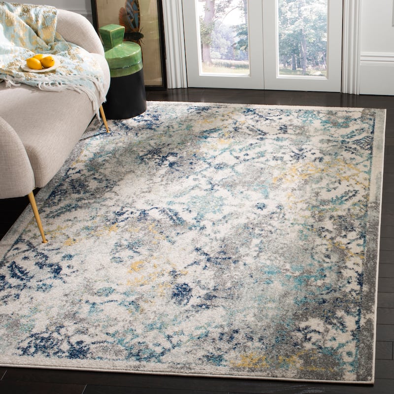 SAFAVIEH Madison Colette Vintage Boho Oriental Rug - 3' x 5' - Ivory/Blue
