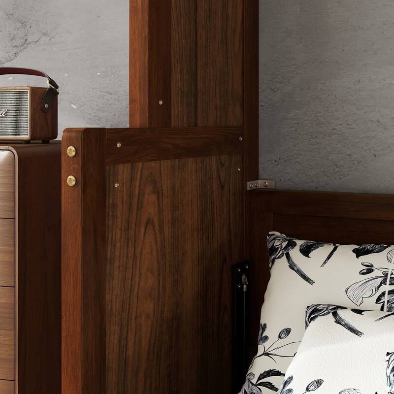 Queen Size Murphy Bed Space-Saving Hidden Wall Bed Cabinet with Gas Struts