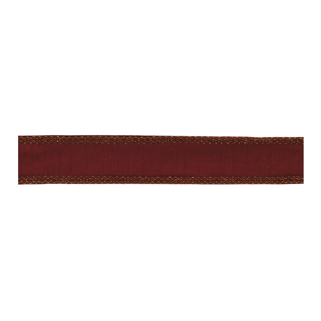 360” Long Burgundy Wired Ribbon for Holiday Crafts and Tree Decoration and Gift Bows - 360”L x 4”W x 0.25”H