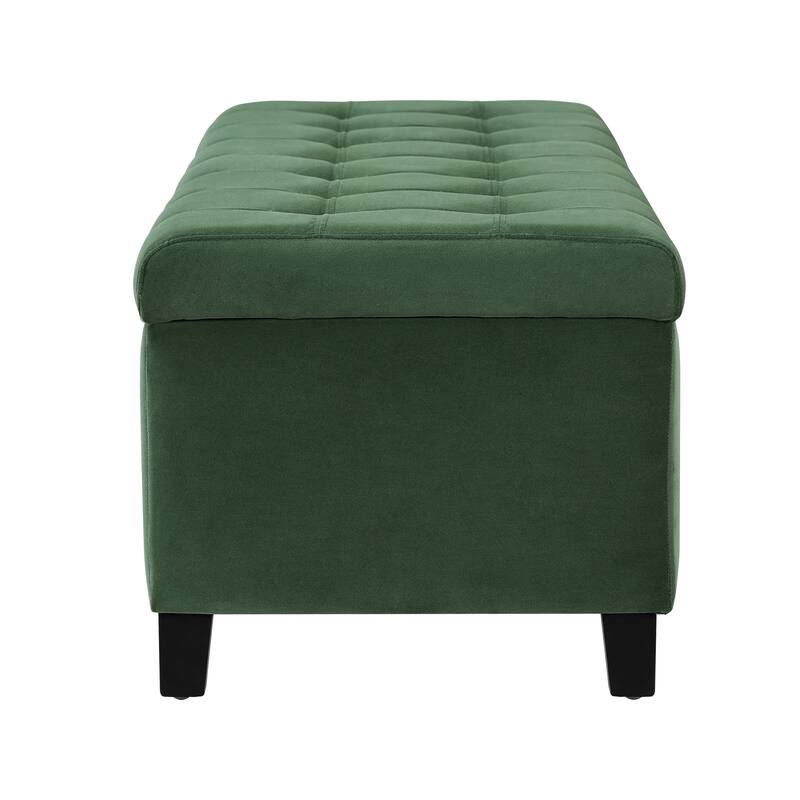 Upholstered Storage Ottoman Bench for Bedroom, Entryway & Foot Rest