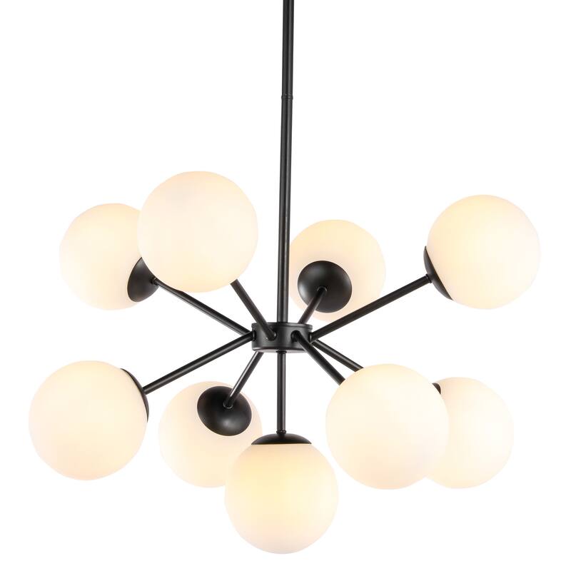 Elegant Lighting Jupiter 9 Light 26" Wide Abstract Chandelier - Black