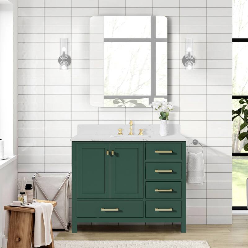 PROOX 42inch Freestanding Bathroom Vanity w Engineered Counter Top Cearmic Sink