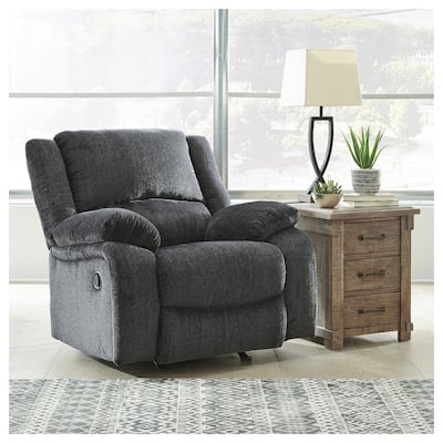 Draycoll Contemporary Rocker Recliner, Slate