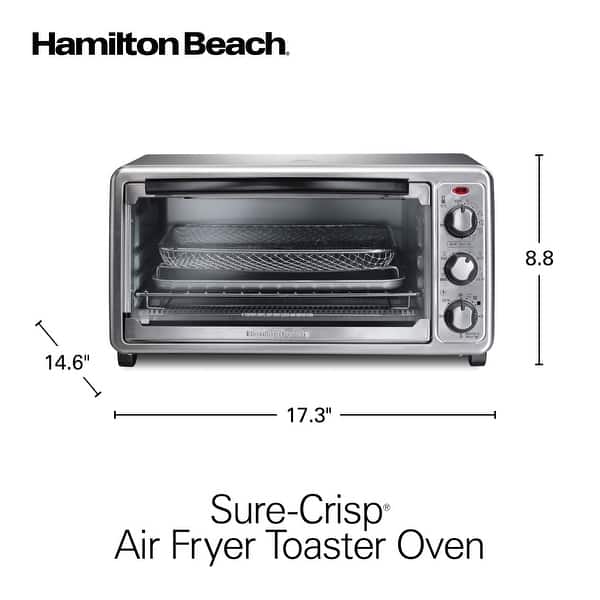 Hamilton Beach - Sure-Crisp 6-Slice Air Fryer Toaster Oven - Stainless